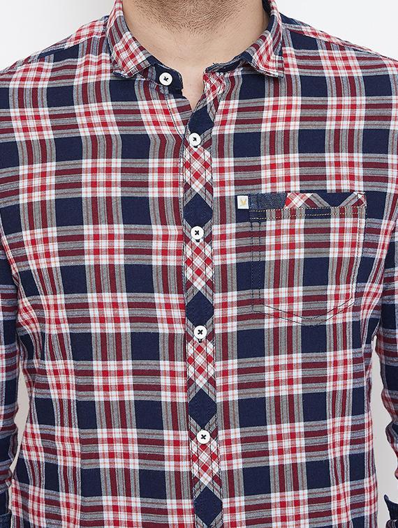 red checkered casual shirt - 17118857 - Standard Image - 4