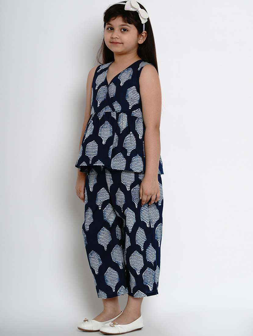 blue kurta palazzo set suit set - 17120439 -  Standard Image - 1