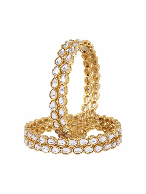 gold tone metal stone bangle - 17124780 -  Standard Image - 0
