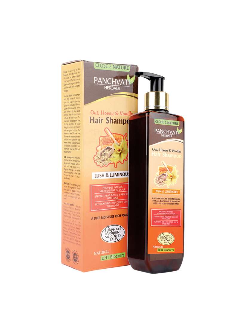 panchvati oats, honey & vanilla hair shampoo for men & women