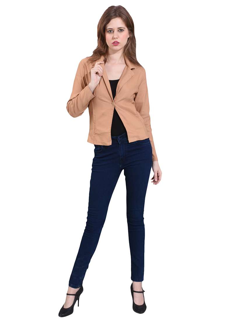 single button casual blazer - 17125950 - Standard Image - 4