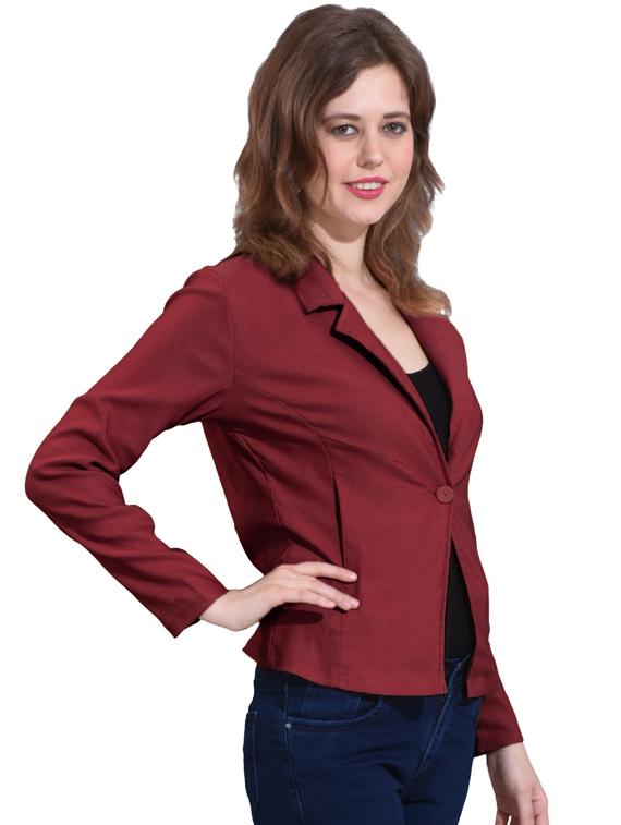 single button casual blazer - 17125952 - Standard Image - 1