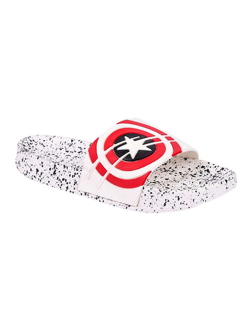 white rubber slip on flip flops - 17126168 -  Standard Image - 1