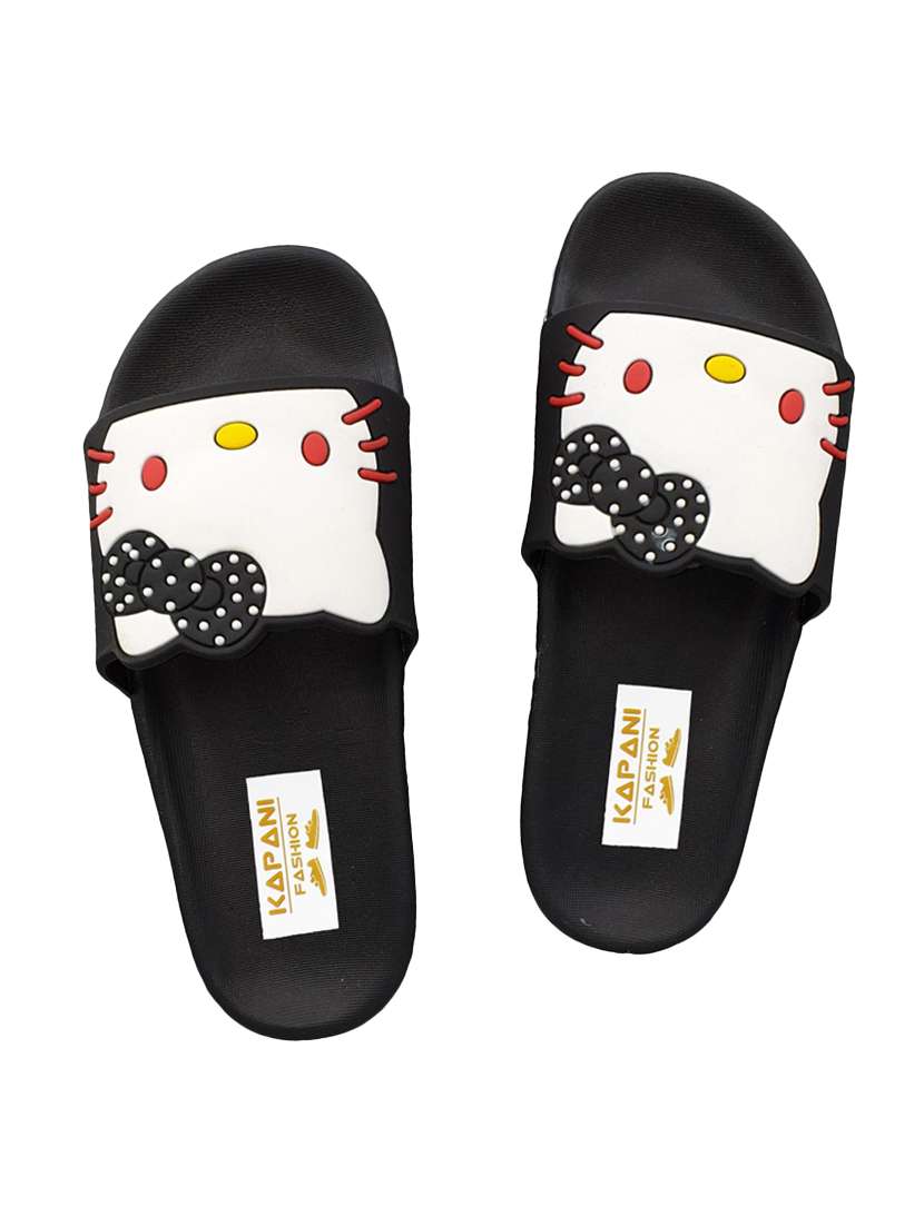 black  slip on flip flop