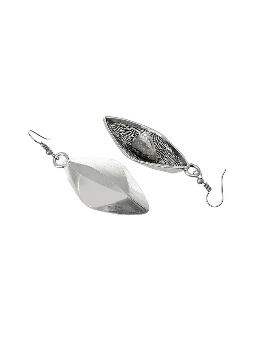 silver tone  silver plated drop earring - 17127001 -  Standard Image - 1