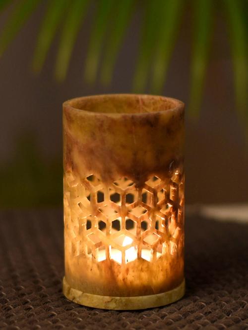 handcarved marbel tea light holder - 17127071 - Standard Image - 0