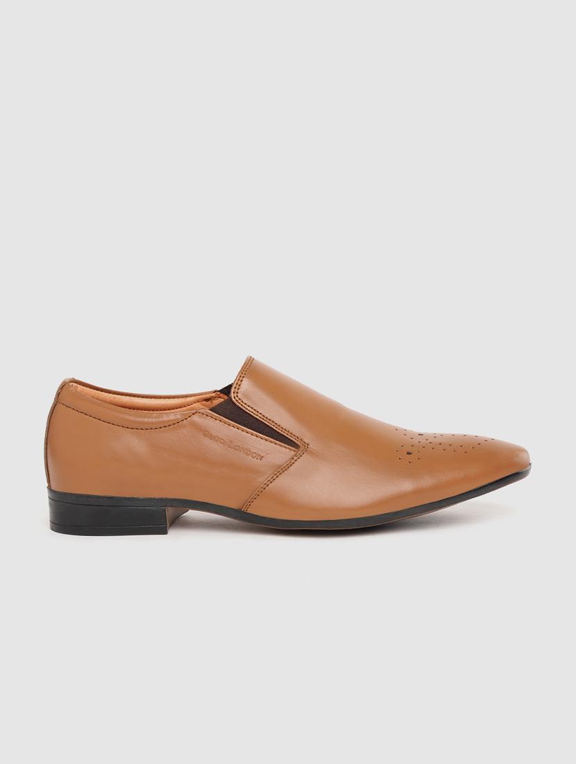 tan slip on brouges - 17129543 - Standard Image - 1