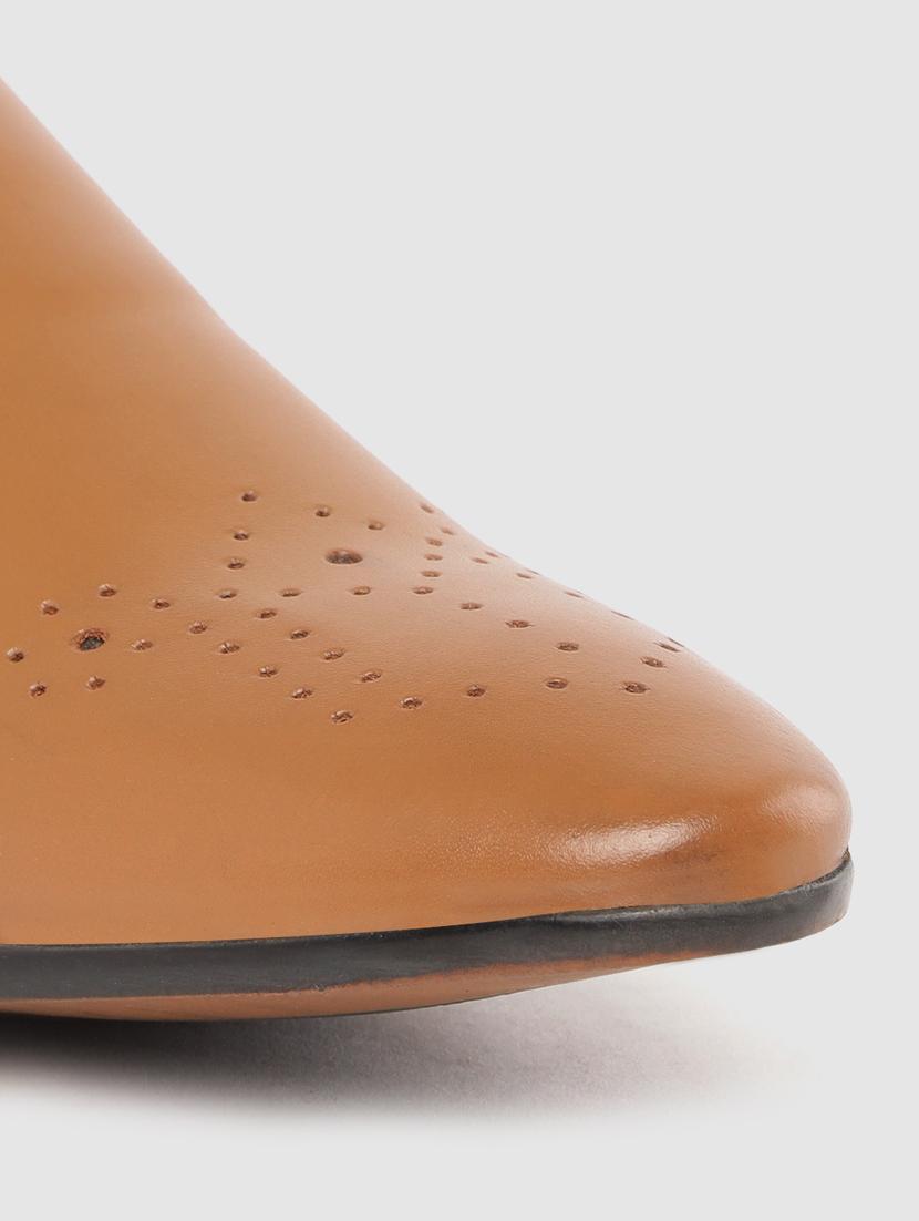tan slip on brouges - 17129543 - Standard Image - 4