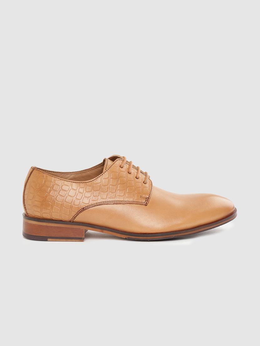 tan lace-up derbys - 17129553 - Standard Image - 1