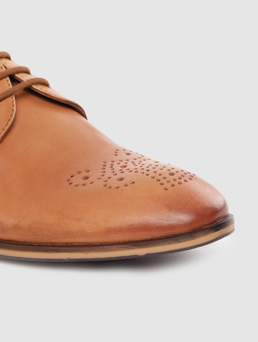 tan lace-up brouges - 17129922 - Standard Image - 4