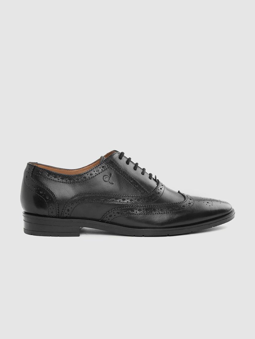 black lace-up brouges - 17129925 -  Standard Image - 1