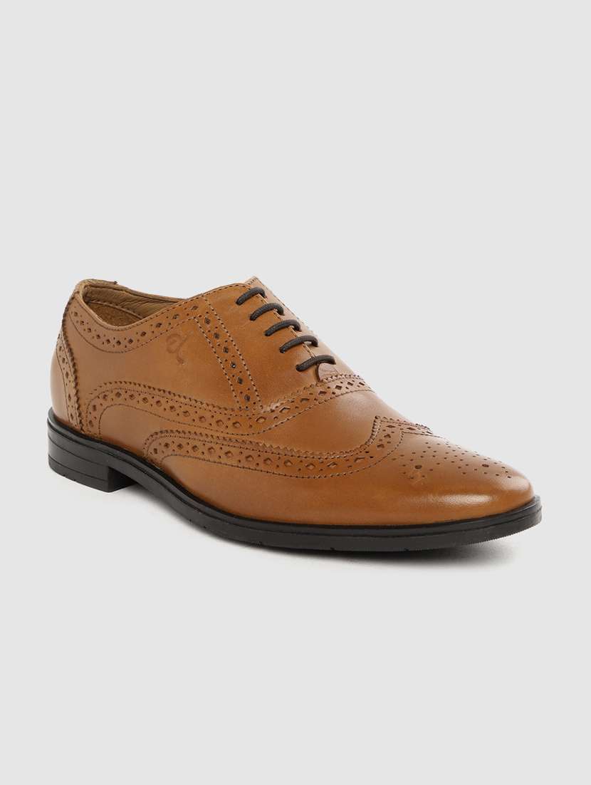 tan lace-up brouges