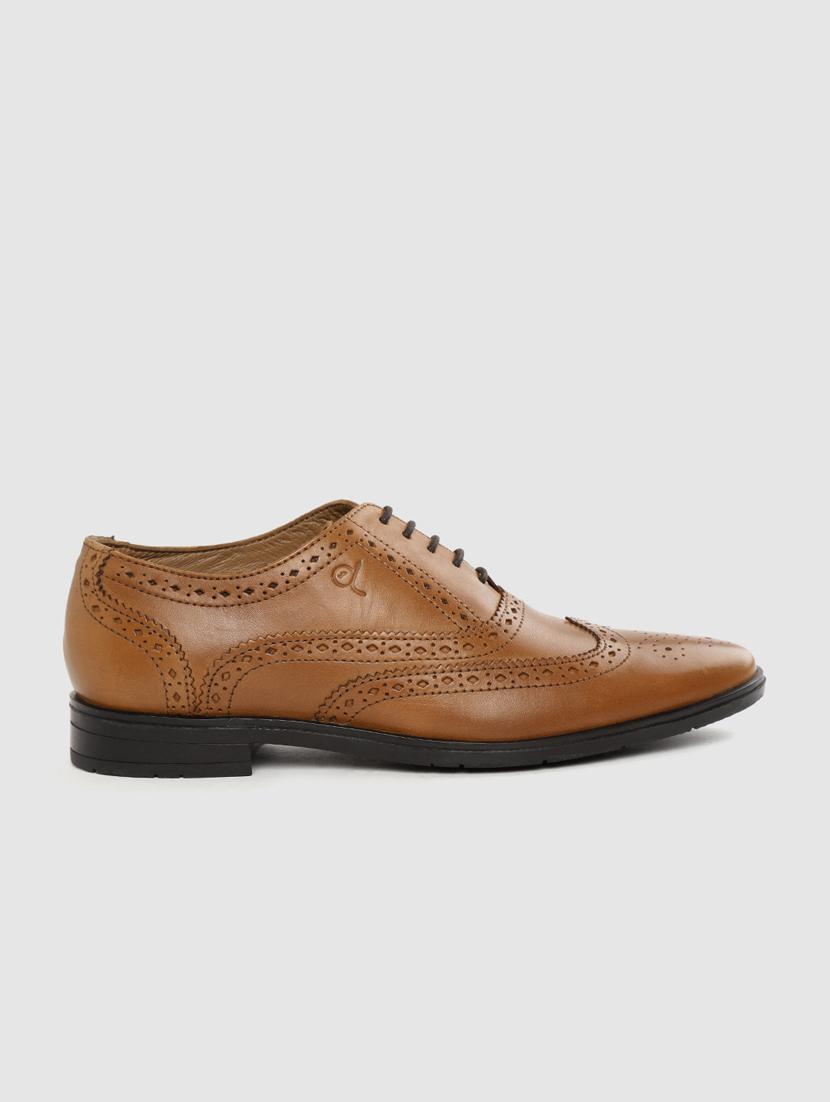 tan lace-up brouges - 17129927 - Standard Image - 1