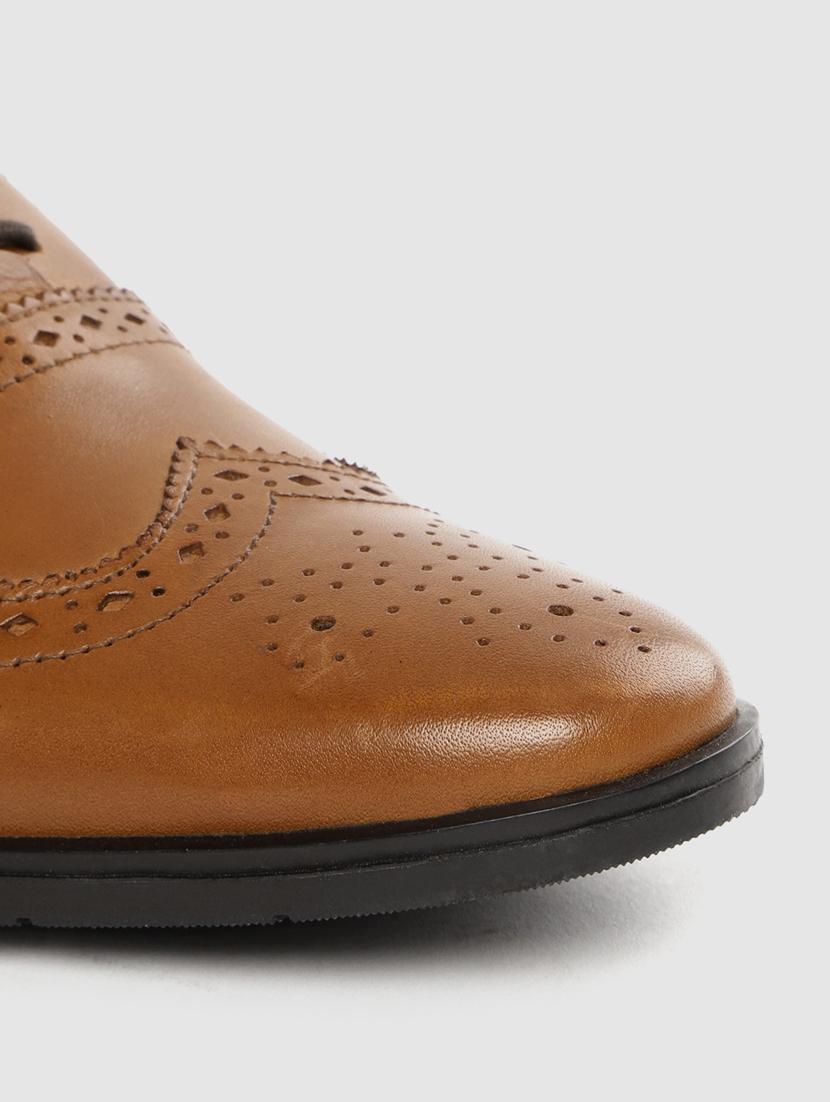 tan lace-up brouges - 17129927 - Standard Image - 4