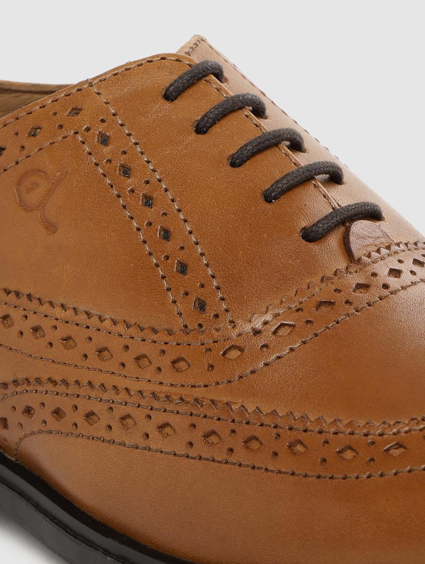 tan lace-up brouges - 17129927 - Standard Image - 6