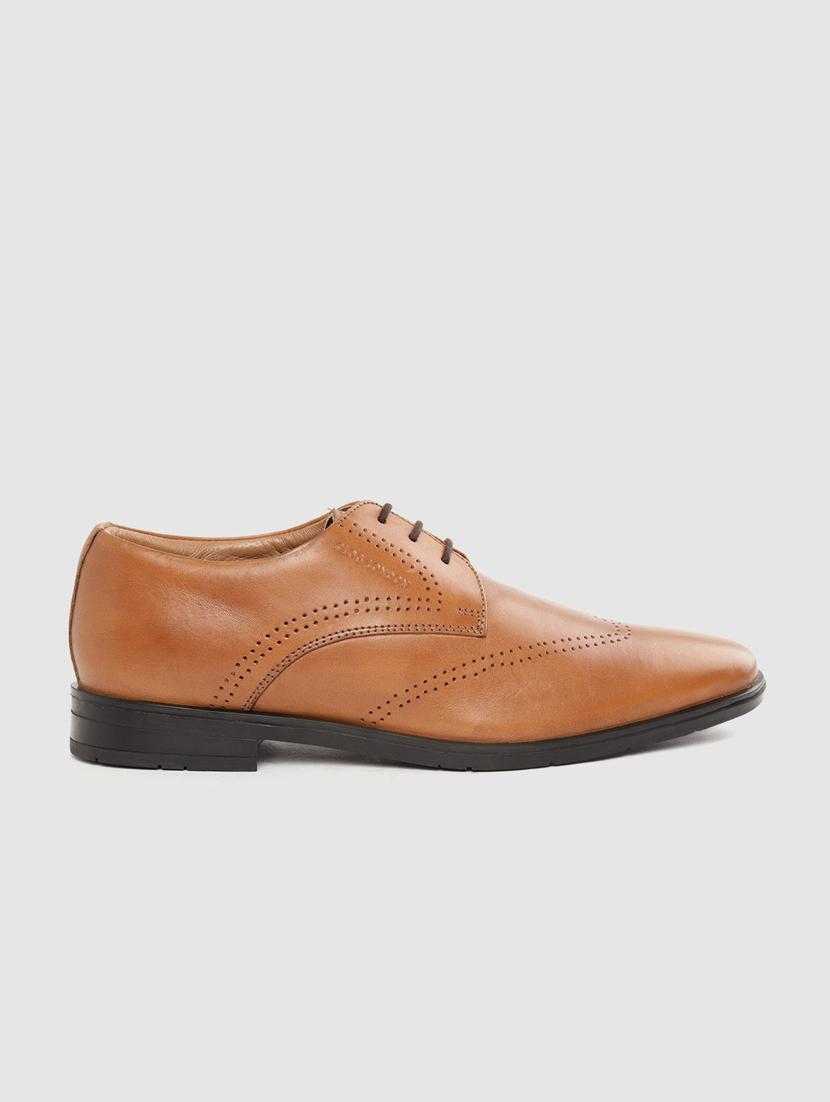 tan lace-up derbys - 17129936 - Standard Image - 1