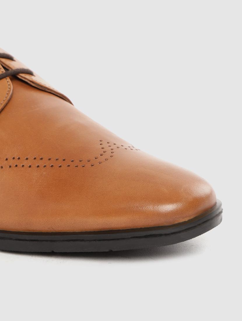 tan lace-up derbys - 17129936 - Standard Image - 4