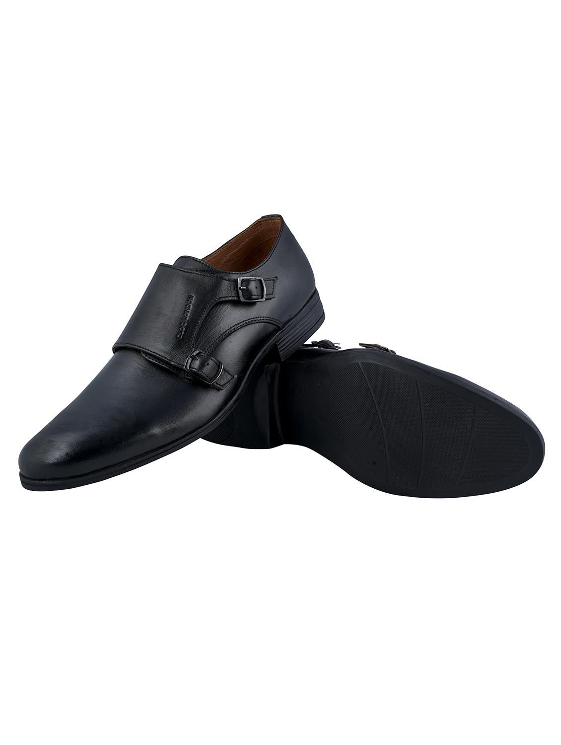 black slip on monk straps - 17129937 - Standard Image - 1