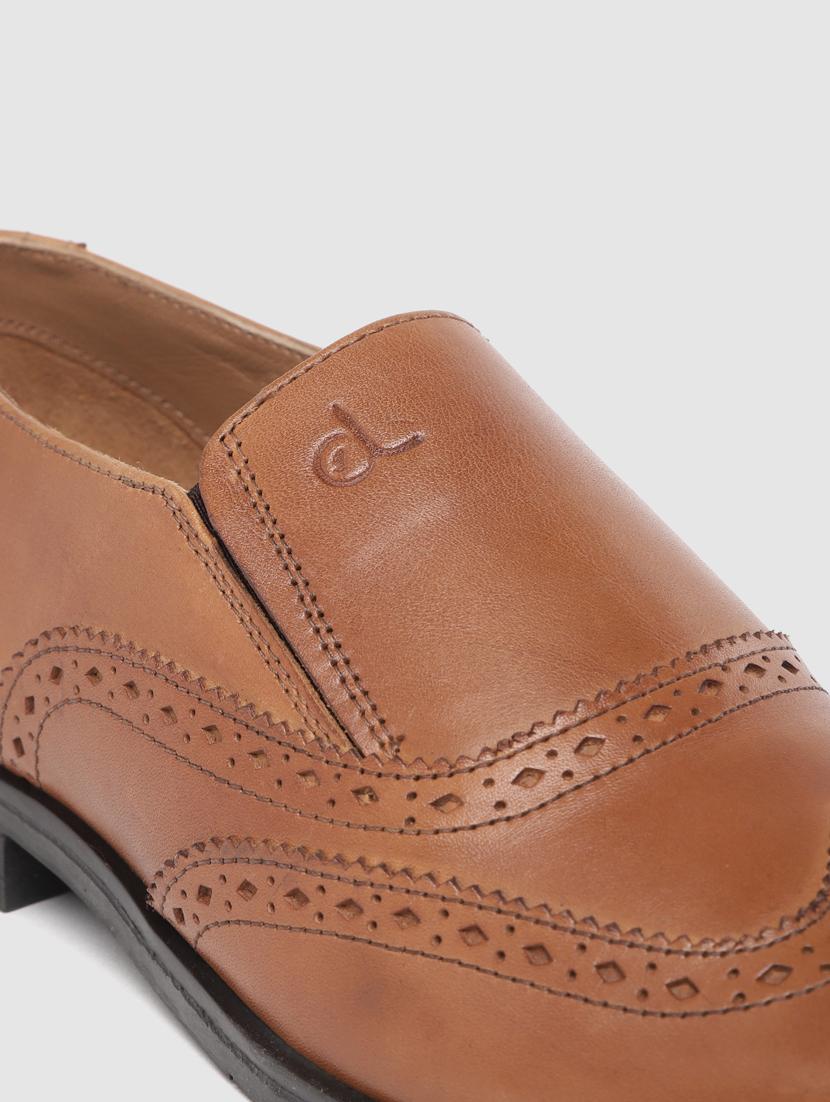 tan lace-up brouges - 17129948 - Standard Image - 6