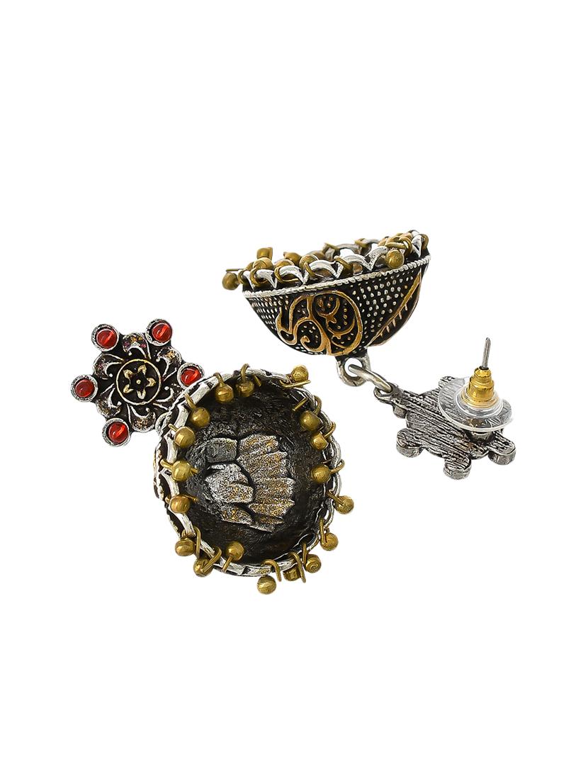 silver tone silver jhumka earring - 17130239 - Standard Image - 1