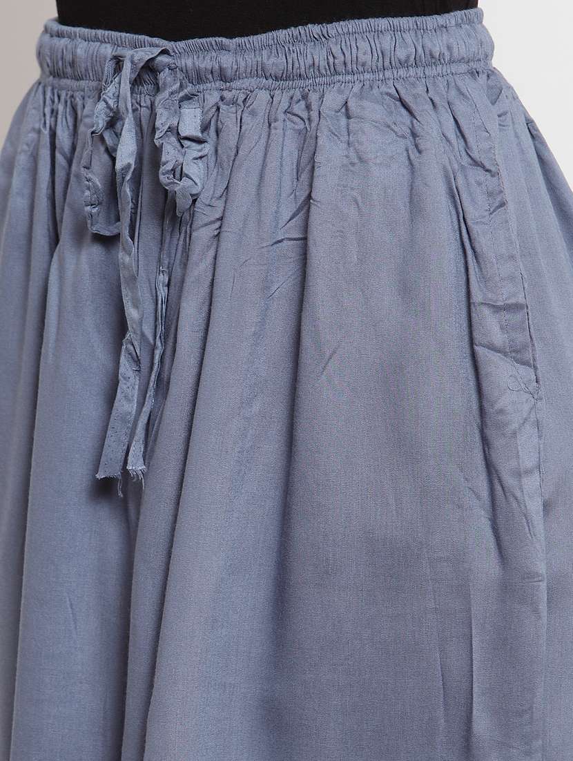 Drawstring Waist Flared Palzzo 