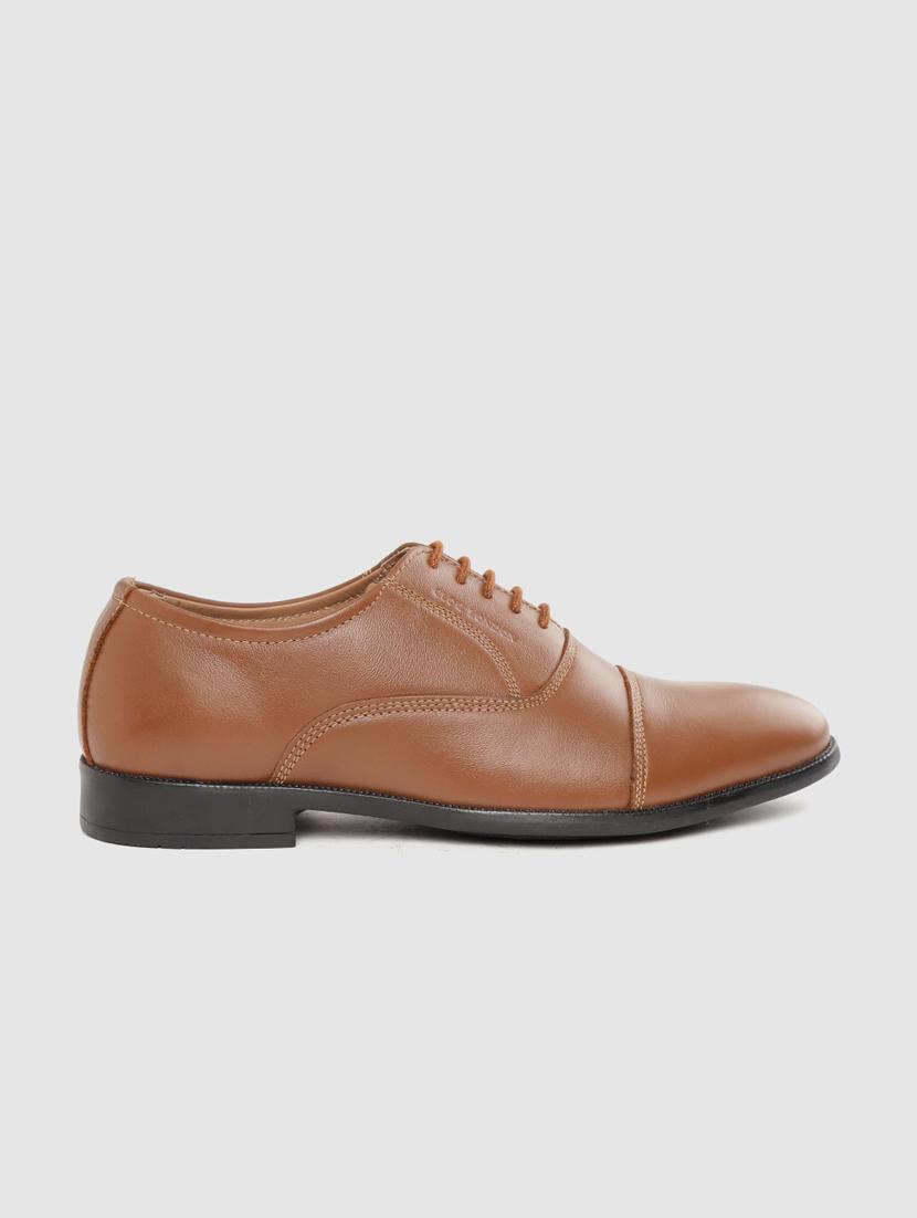 tan lace-up oxfords - 17131122 - Standard Image - 1