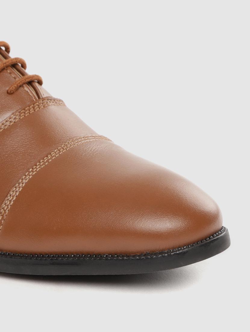 tan lace-up oxfords - 17131122 - Standard Image - 4