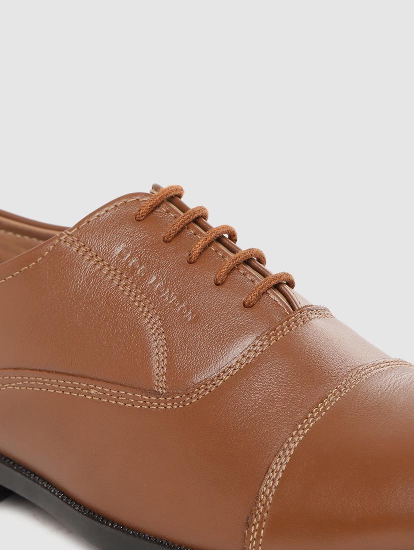tan lace-up oxfords - 17131122 - Standard Image - 6