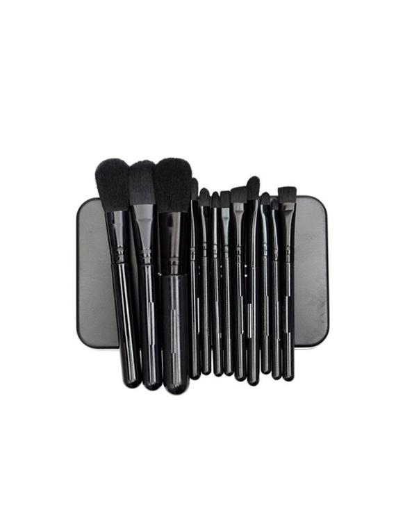 pack of 12 professional makeup brushes(black)