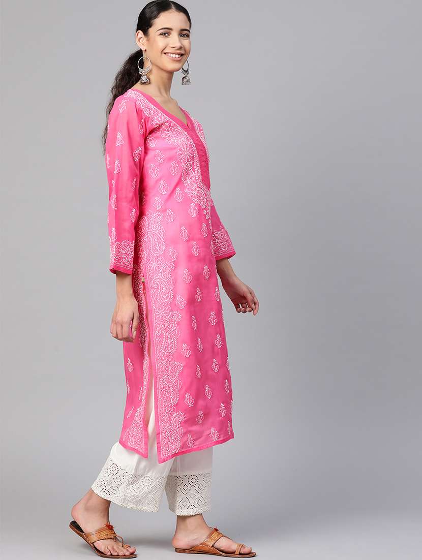 women's straight kurta - 17131349 - Standard Image - 1