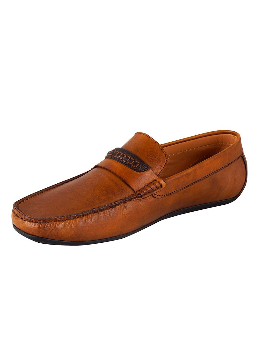 tan slip on loafers - 17134358 - Standard Image - 1