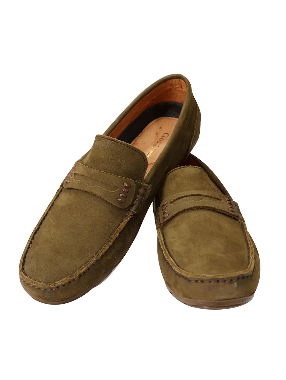 green slip on loafers - 17134361 - Standard Image - 4
