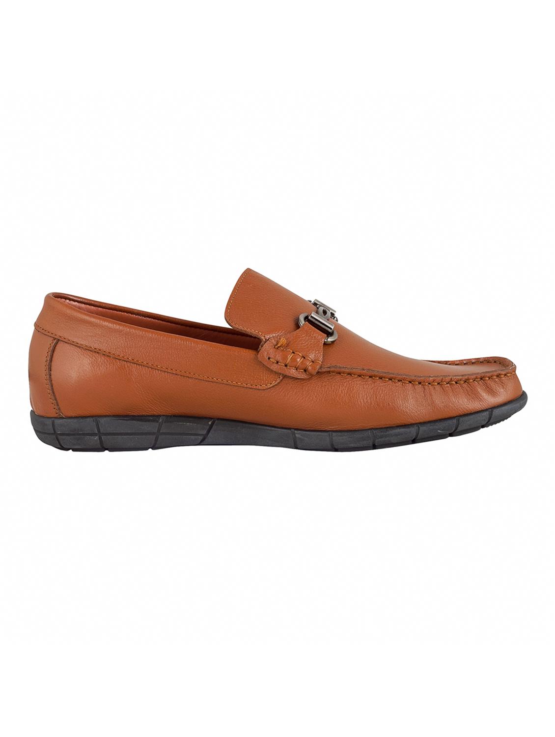 tan leather slip on loafers - 17134386 - Standard Image - 1