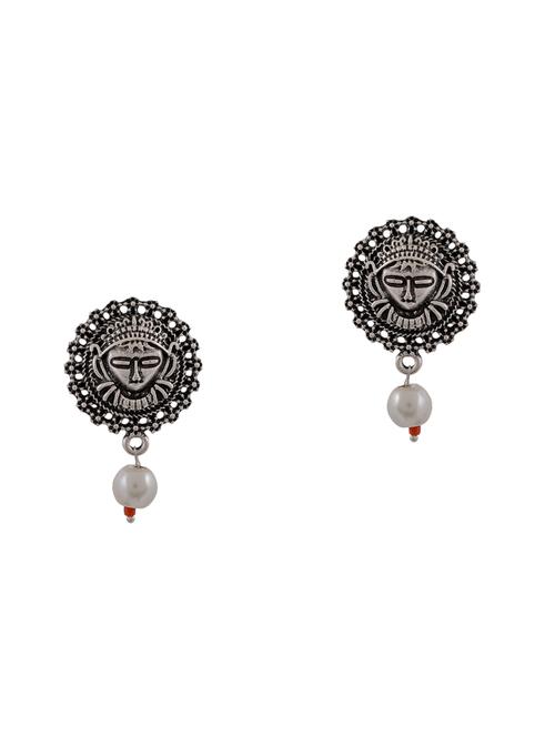 silver tone  silver plated drop earring - 17136098 -  Standard Image - 0