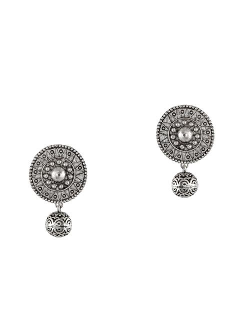 silver tone silver plated drop earring - 17136099 - Standard Image - 0