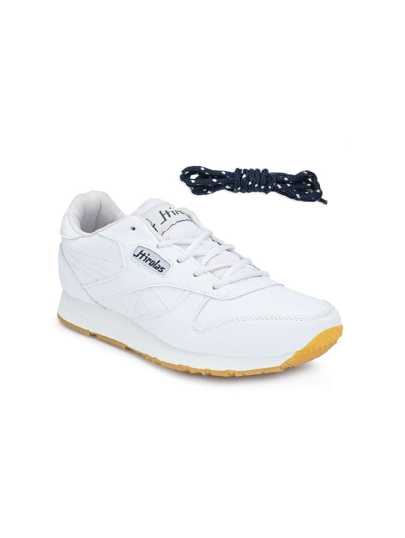 white lace up  sport shoes