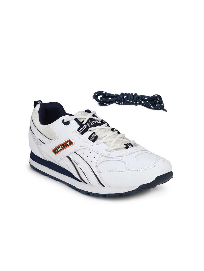 white  lace up sport shoes