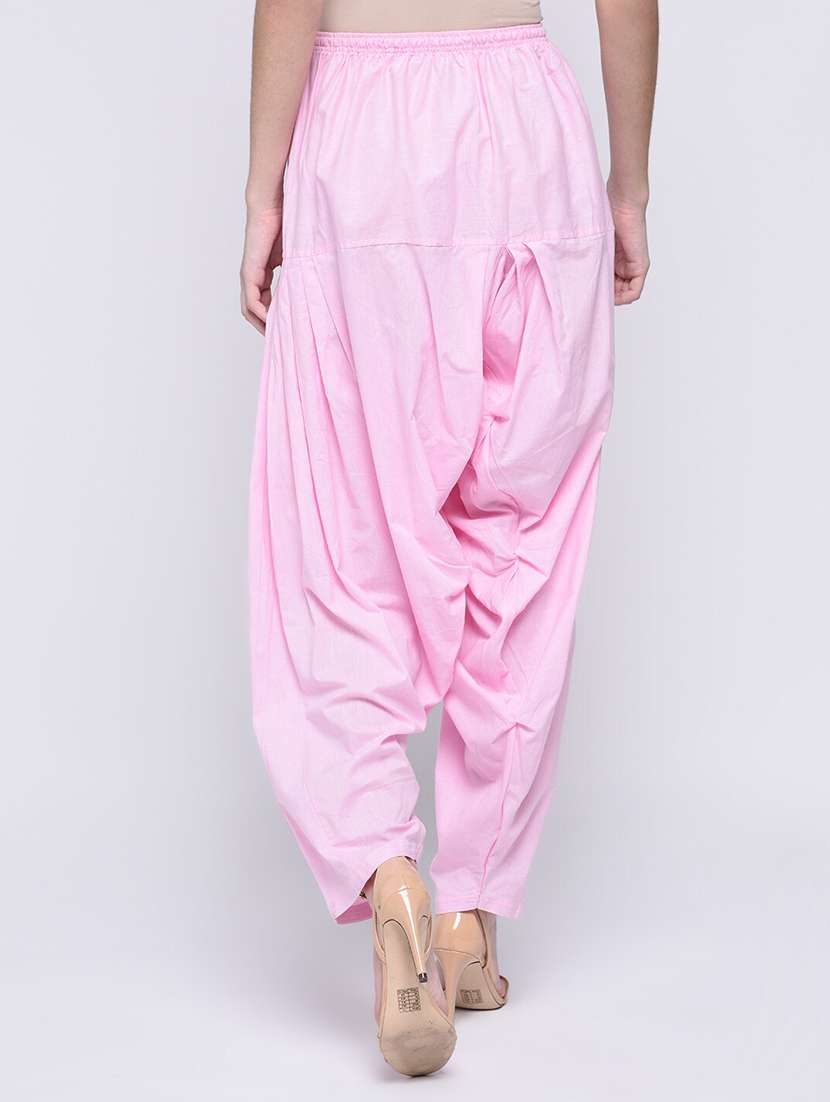 pink cotton regular salwars - 17138712 -  Standard Image - 1