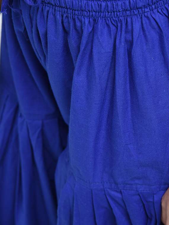 blue cotton solid salwar - 17138716 -  Standard Image - 4