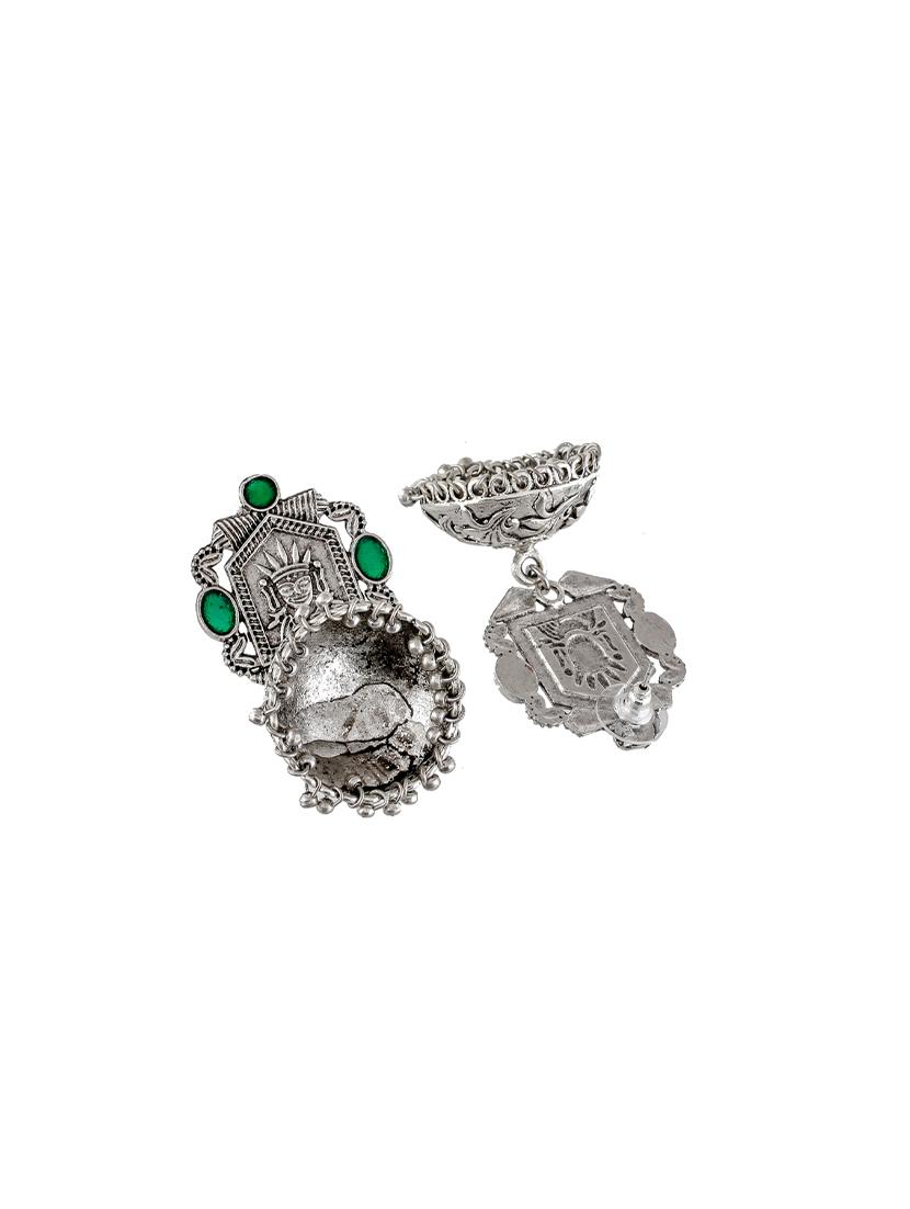 silver tone silver plated jhumka earring - 17139741 - Standard Image - 1