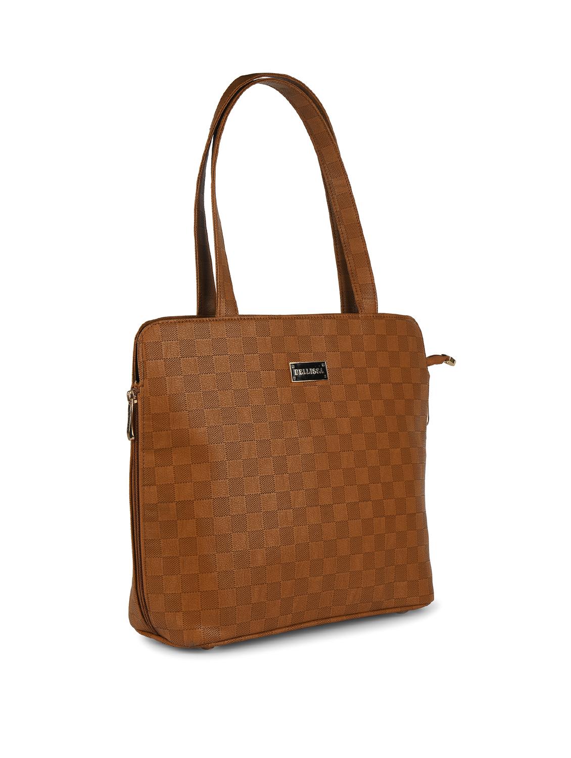 tan leatherette (pu) handbag - 17140764 - Standard Image - 4