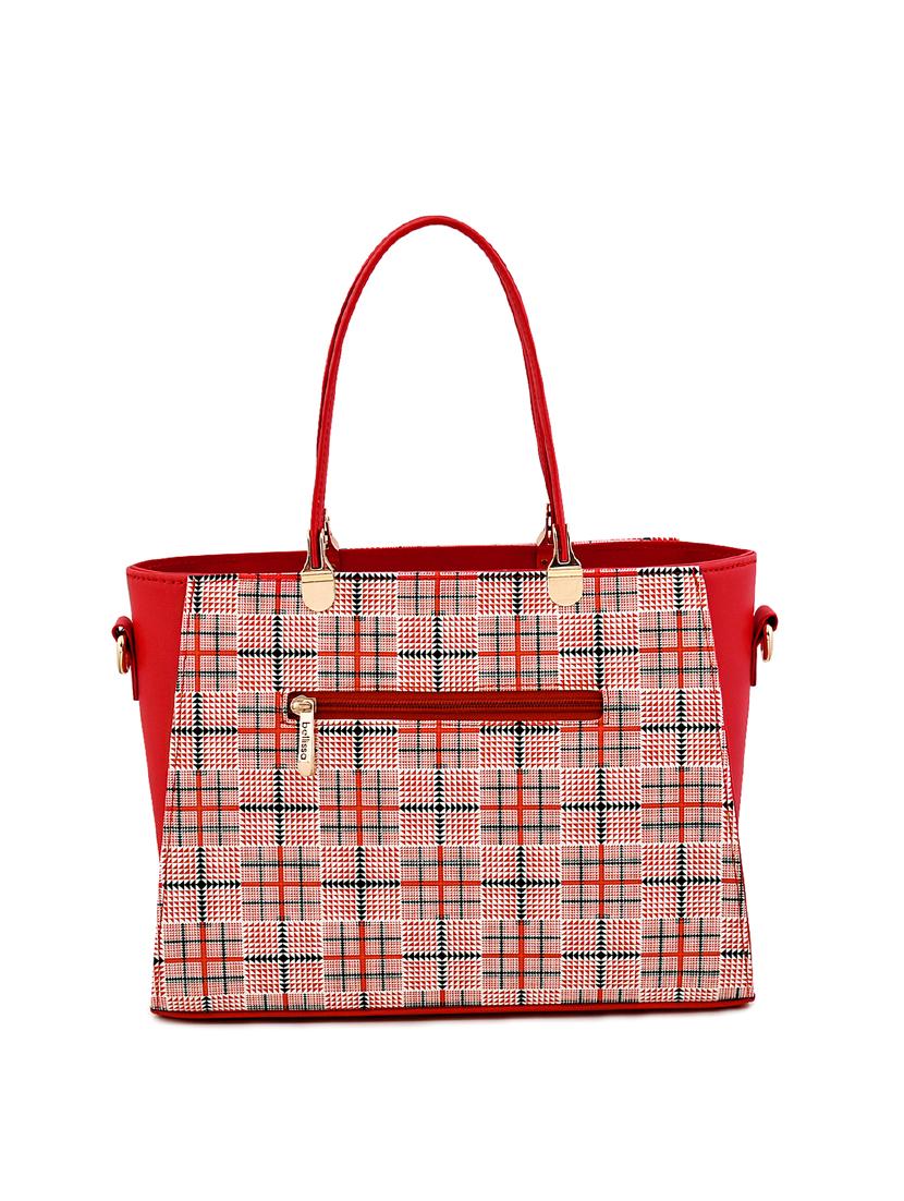 red leatherette (pu) handbag - 17140767 - Standard Image - 1