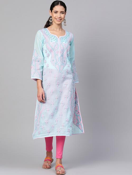 women's straight kurta - 17140837 - Standard Image - 0