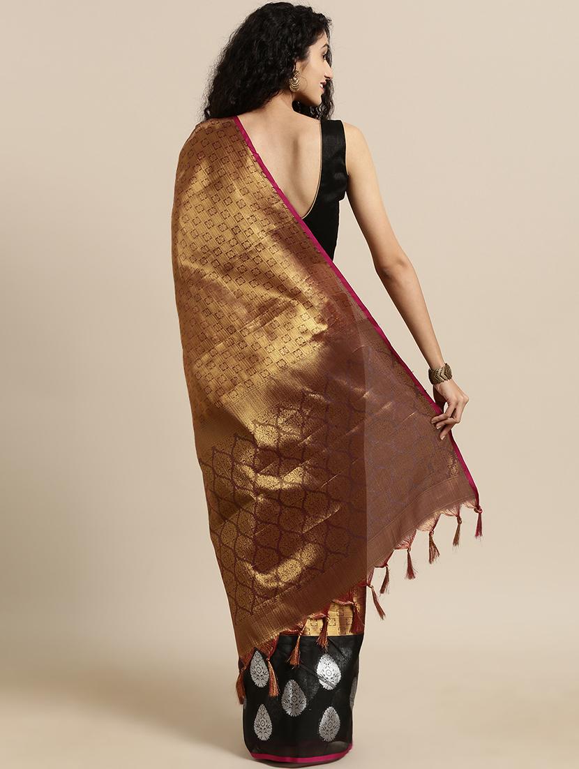 self design kanjivaram saree with blouse - 17140948 -  Standard Image - 1