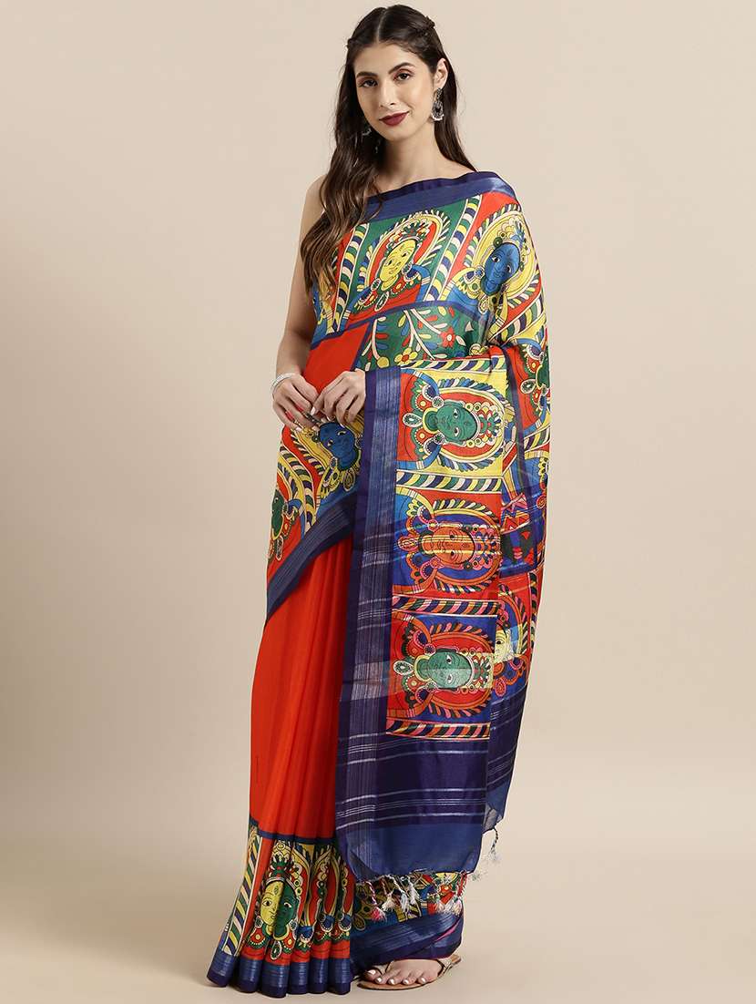 kalamkari woven saree with blouse