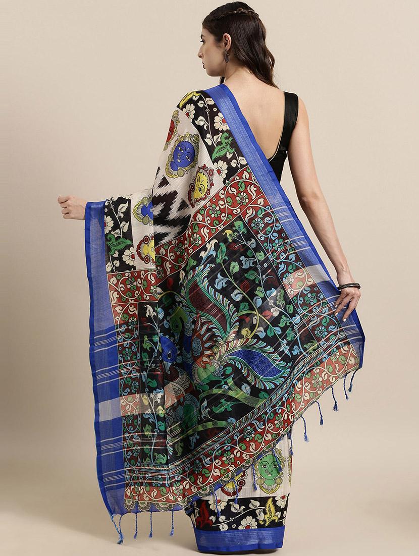 kalamkari woven saree with blouse - 17140955 -  Standard Image - 1