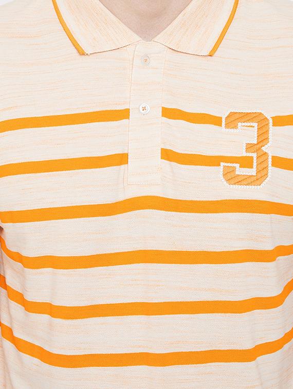 orange striped polo t-shirt - 17142195 - Standard Image - 4