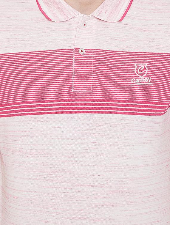 pink striped polo t-shirt - 17142197 - Standard Image - 4