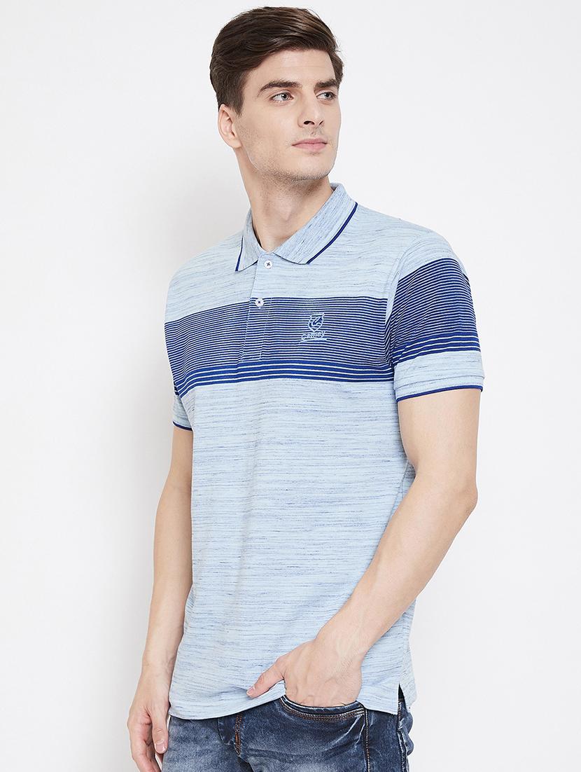 blue striped polo t-shirt - 17142198 -  Standard Image - 1