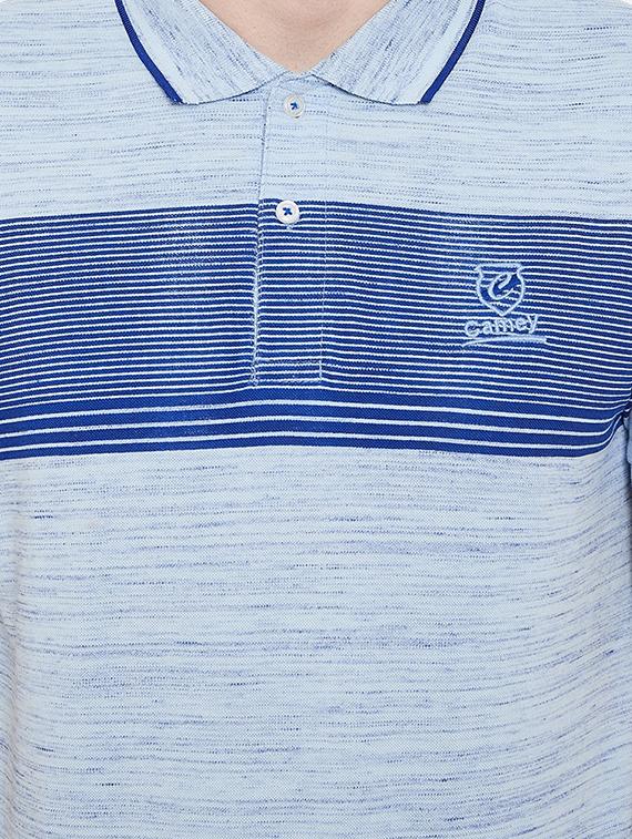 blue striped polo t-shirt - 17142198 - Standard Image - 4